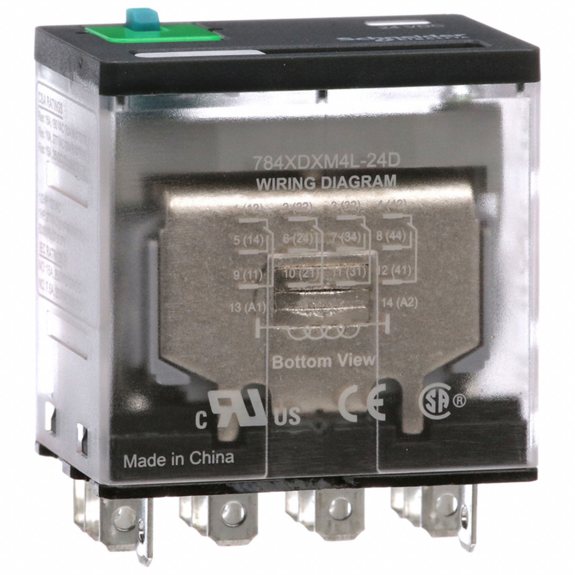 GEN PURPOSE RELAY,14 PIN,SQUARE,24VDC