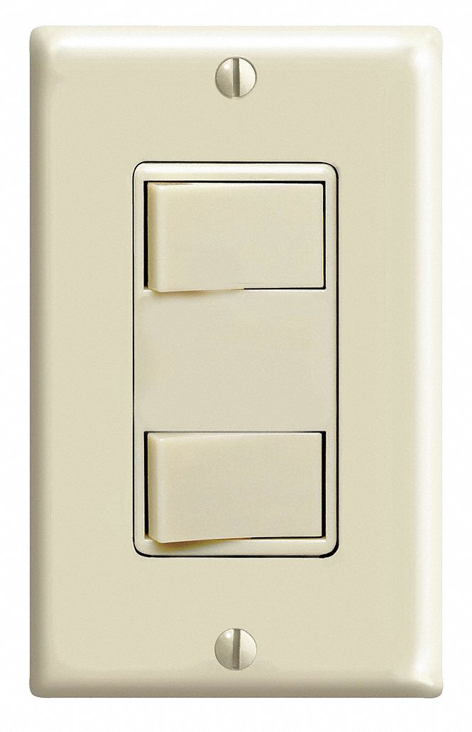 LEVITON Interruptor de Pared, Amperes CA 15, Tipo de Interruptor: 1 Vía,  Estilo: Decora - Interruptores de Pared - 6CWM9