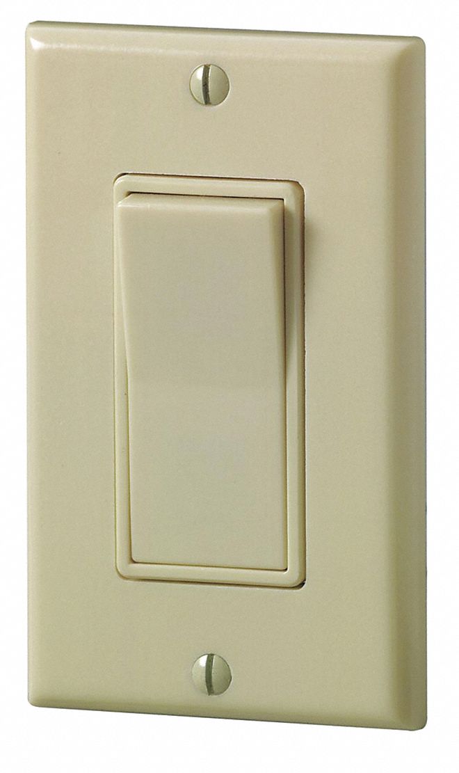 LEVITON Interruptor de Pared, Amperes CA 15, Tipo de Interruptor: 1 Vía,  Estilo: Decora - Interruptores de Pared - 6CWM9