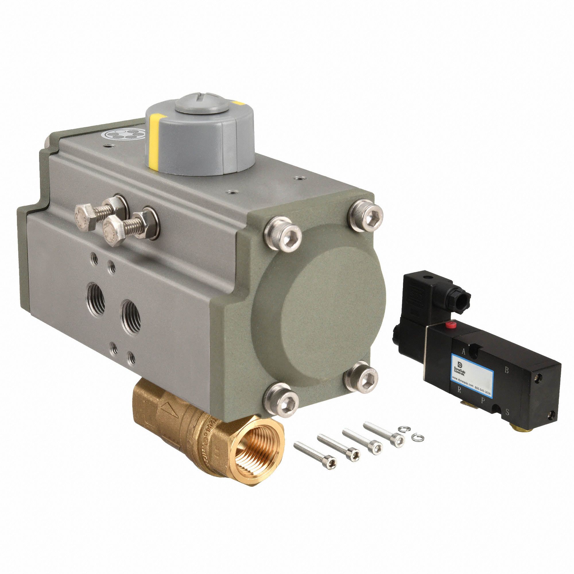 DYNAQUIP CONTROLS 1 1/2 in Double Acting Pneumatic Actuated Ball Valve
