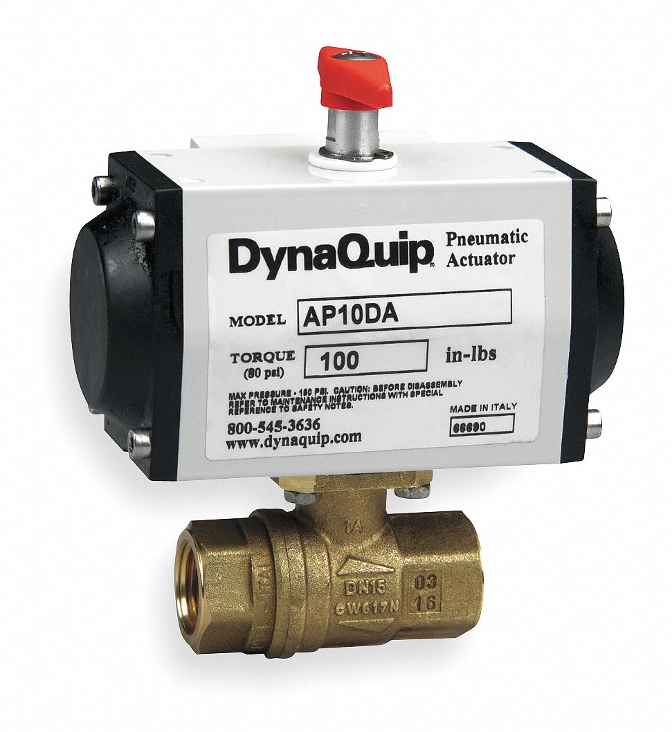 DynaQuip 1AWH6 Electrical Actuated Ball Valve 150 IN/LB DE154 USED 115 VAC 