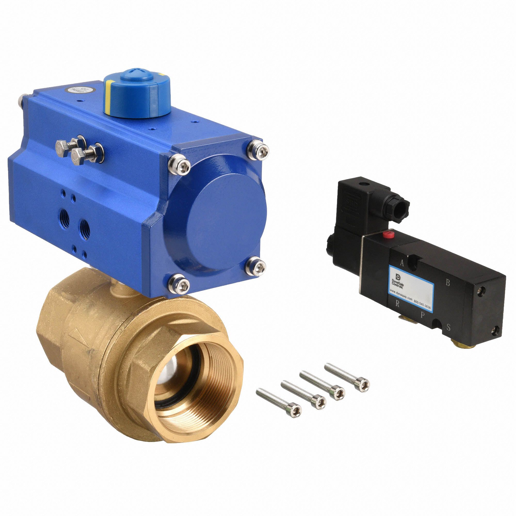 DYNAQUIP CONTROLS Pneumatic Actuated Ball Valve 2 in Pipe Size, Full