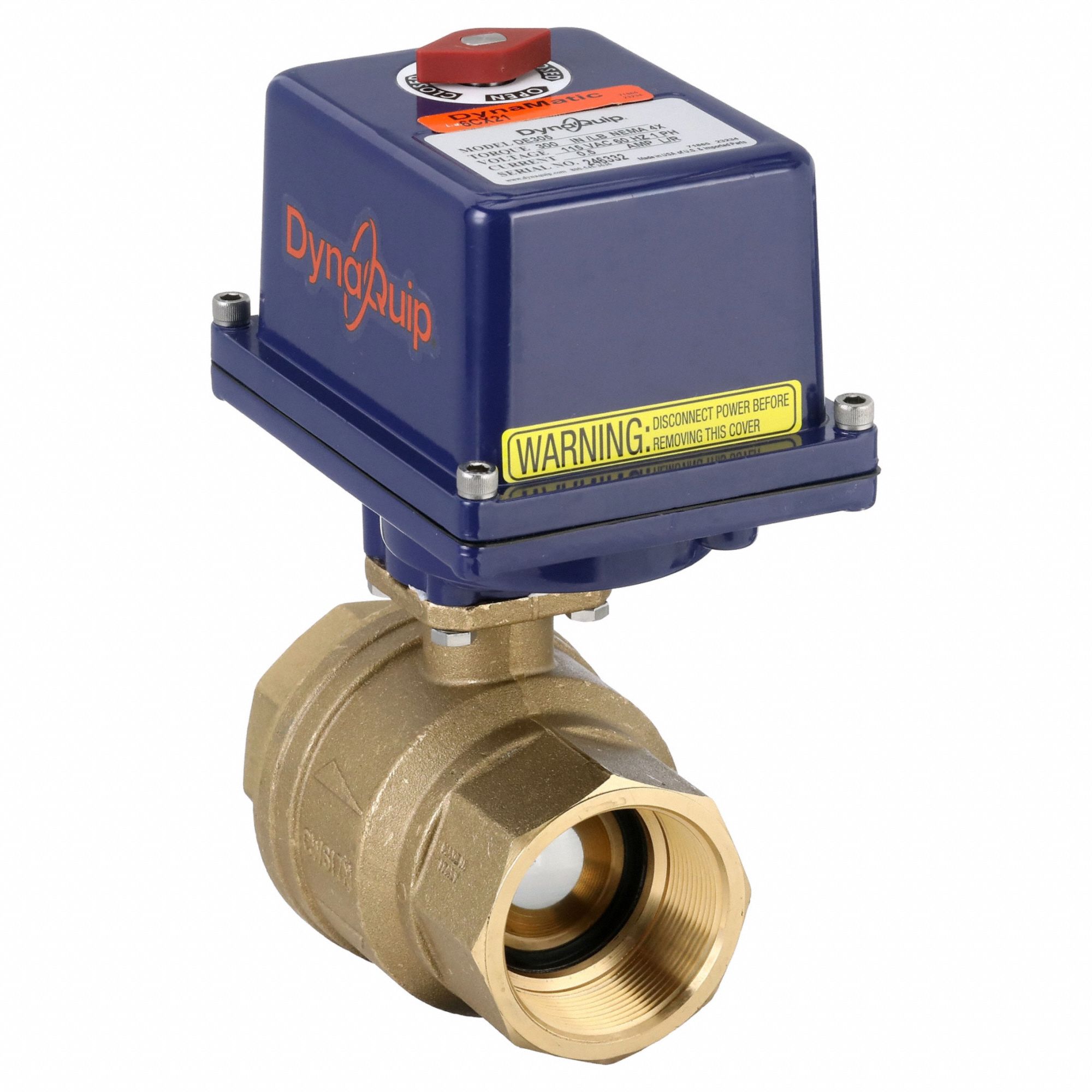 DYNAQUIP CONTROLS, 2 in Pipe Size, Full, Electronic Actuated Ball Valve ...