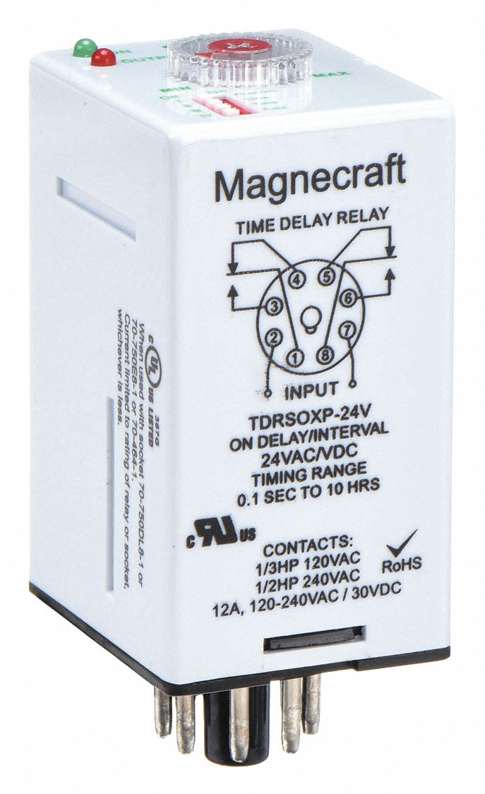 24V AC/DC, 8 Pins, DPDT - Grainger