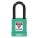 LOCKOUT PADLOCK, KEYED DIFFERENT, ALUMINUM, STANDARD BODY, STEEL, GREEN, 1 PK