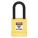 LOCKOUT PADLOCK, KEYED DIFFERENT, ALUMINUM, STANDARD BODY, STEEL, YELLOW, 1 PK