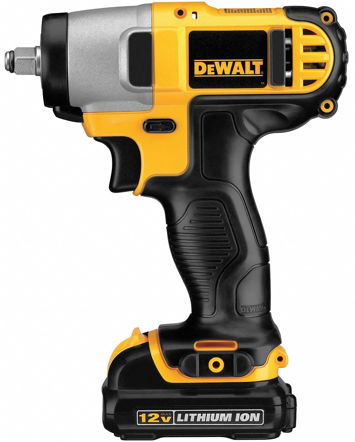 DEWALT Cordless, Impact Wrench, 12V DC, 100 ftlb Breakaway Torque