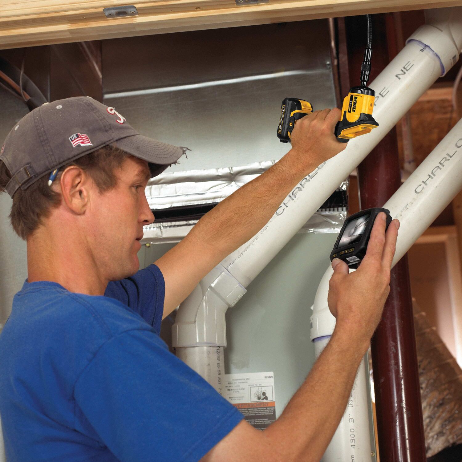 DEWALT Video Borescope, 3.5 In, 36 In Shaft 6CXN6DCT410S1 Grainger