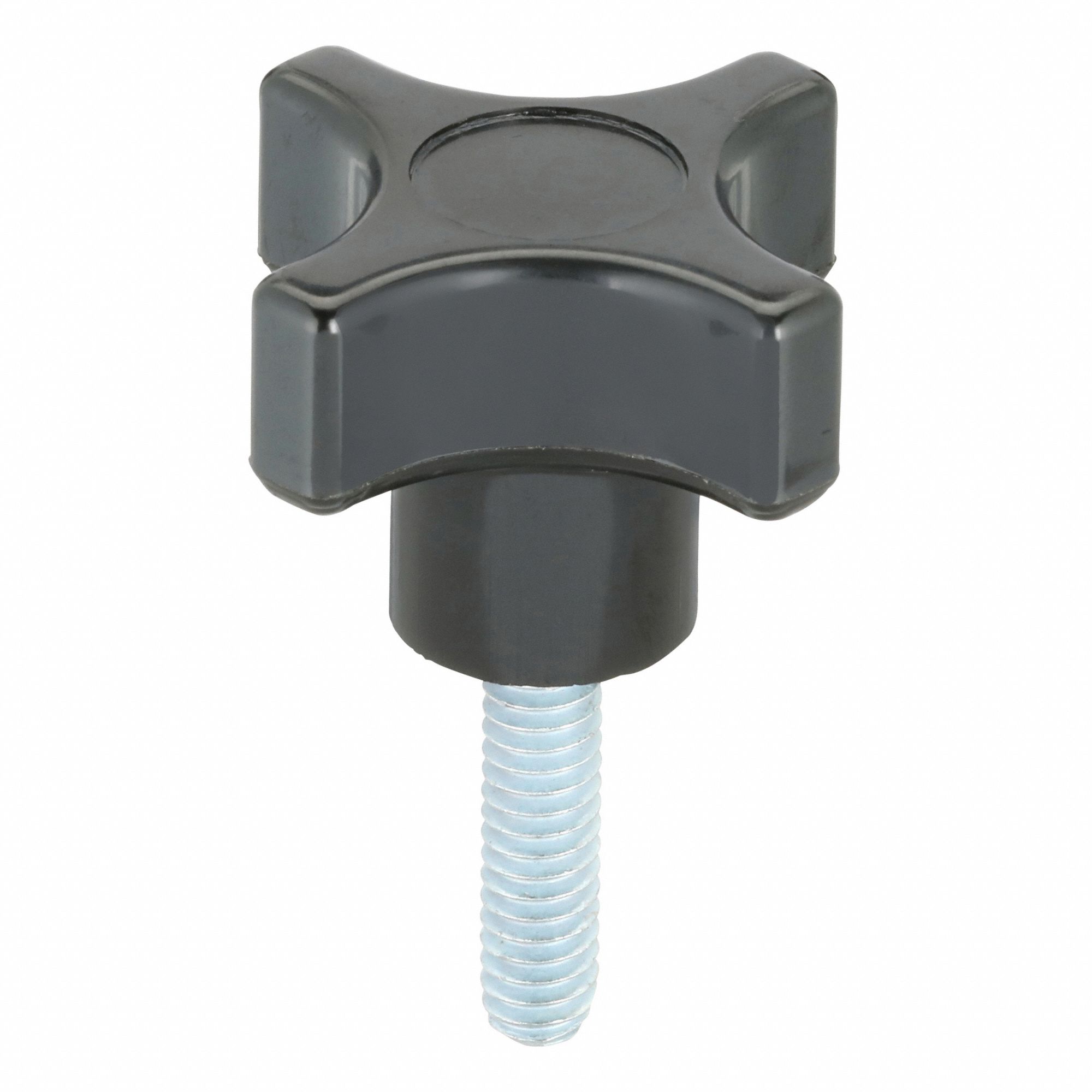 Hand Knob: 4 Point, Thermoset, 1/4"-20 Thread, 1.5 in Dia