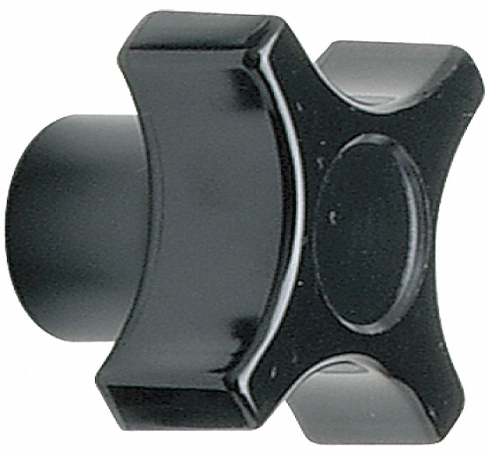 DAVIES Hand Knob, Threaded Insert, Handle Type 4 Point, Thermoset