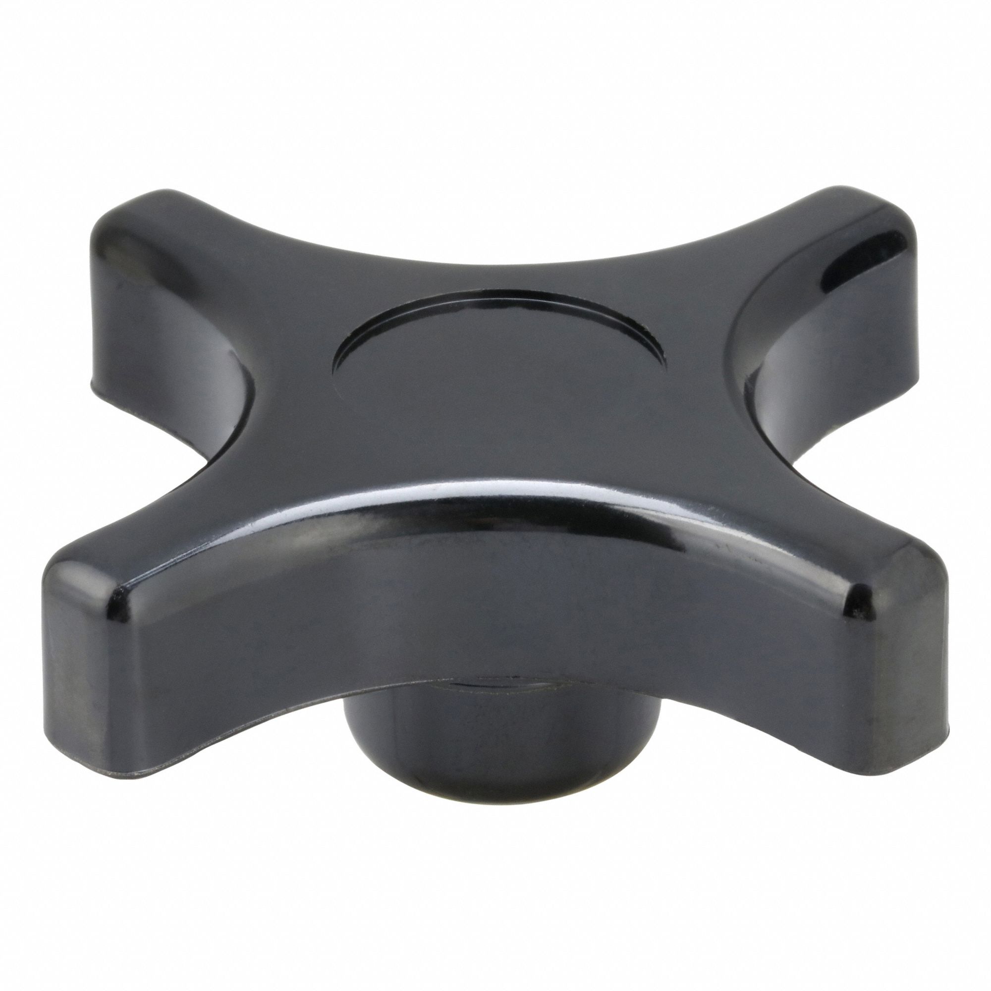 Hand Knob: 4 Point, Thermoset, 5/16"-18 Thread, 3 in Dia