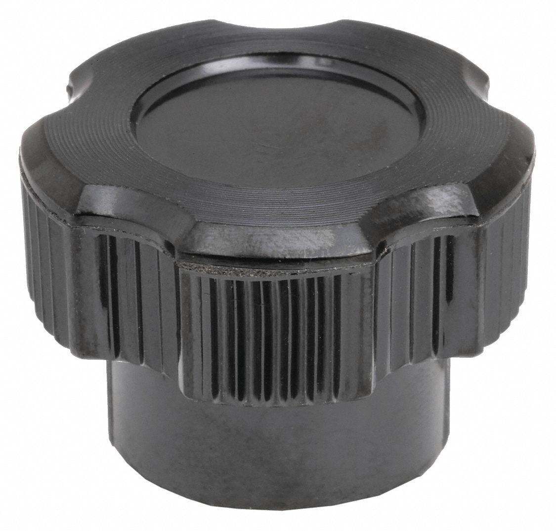 Hand Knob: 5 Point, Thermoset, 1/4"-20 Thread, 20 mm Thread Lg, 1.19 in Dia