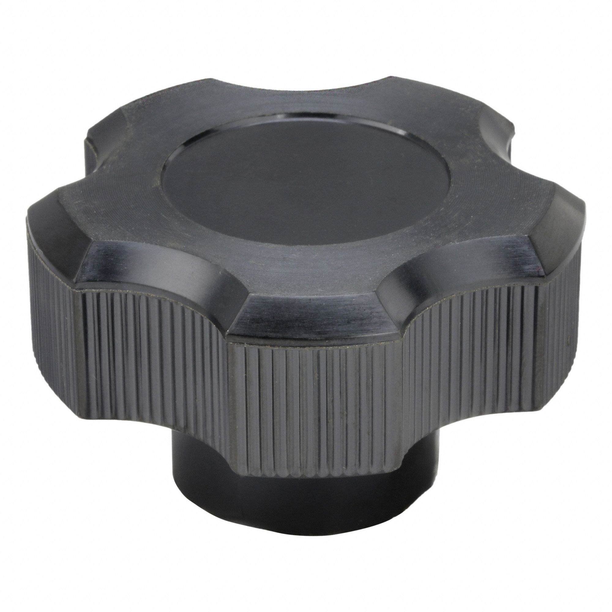 Hand Knob: 5 Point, Thermoset, 5/16"-18 Thread, 60 mm Thread Lg, 2.5 in Dia