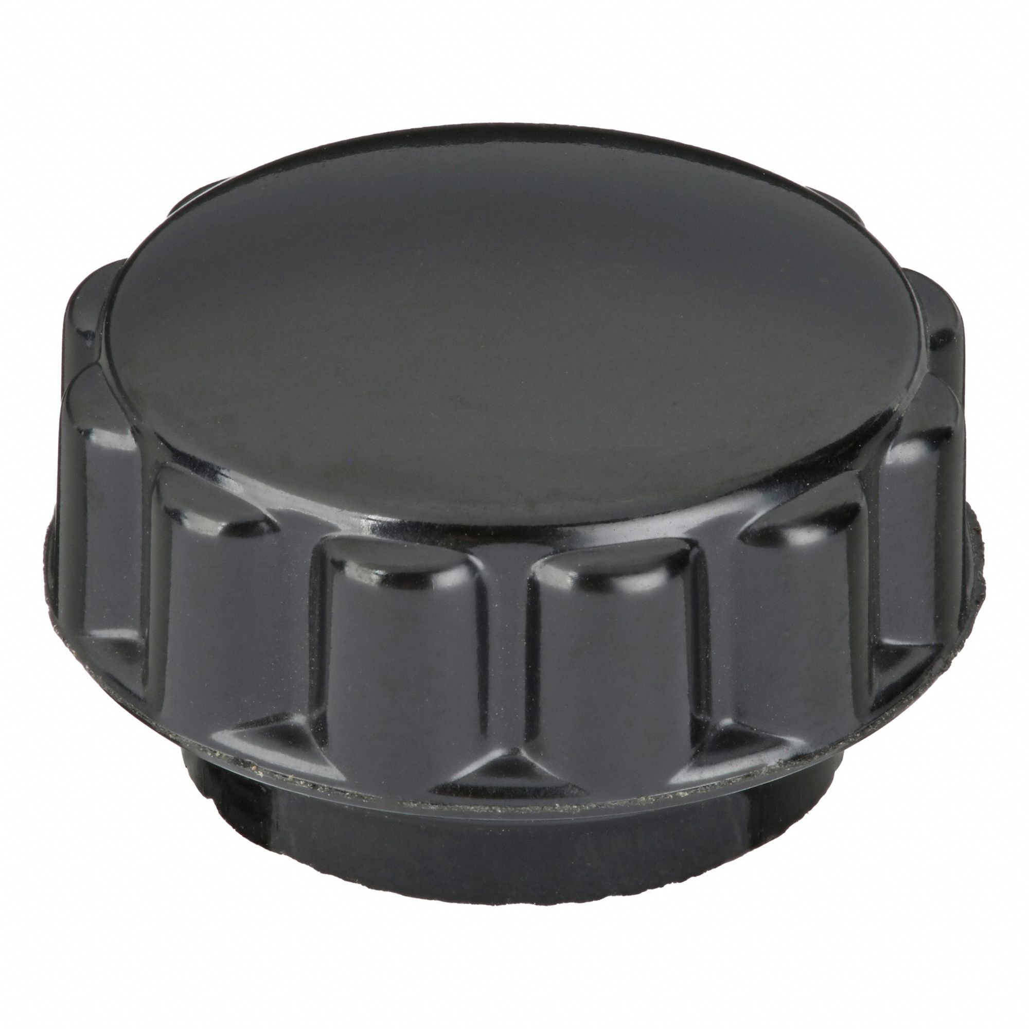 Hand Knob: Fluted, Thermoset, #10-32 Thread, 60 mm Thread Lg, 0.88 in Dia