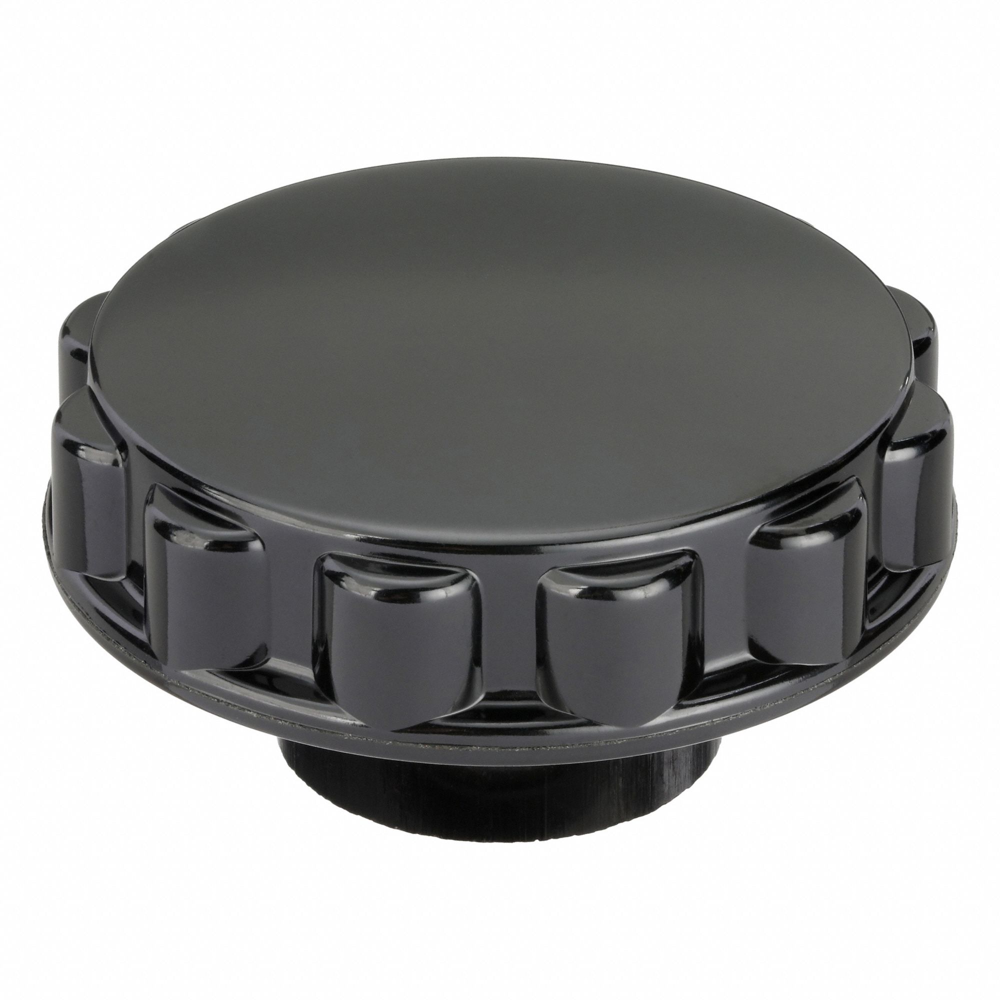 Hand Knob: Fluted, Thermoset, 1/2"-13 Thread, 25 mm Thread Lg, 3 in Dia