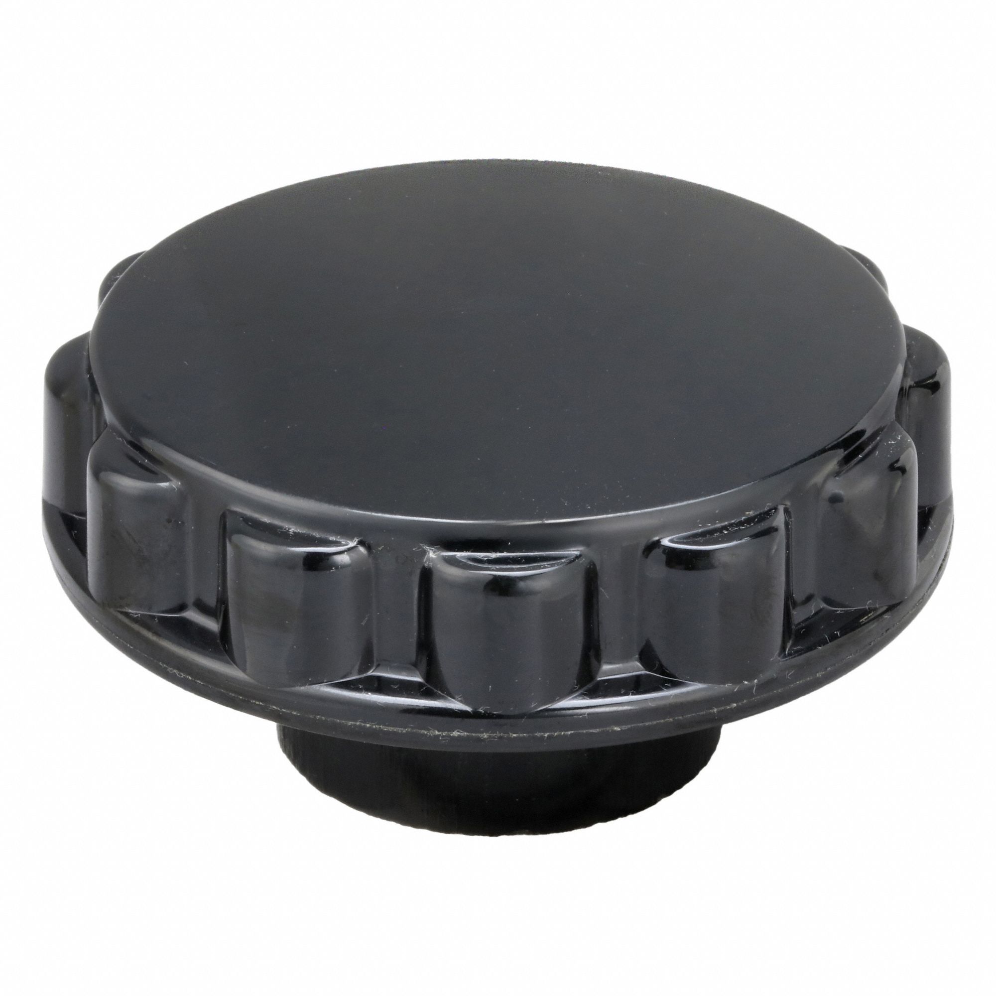 Hand Knob: Fluted, Thermoset, 3/8"-16 Thread, 20 mm Thread Lg, 2.5 in Dia