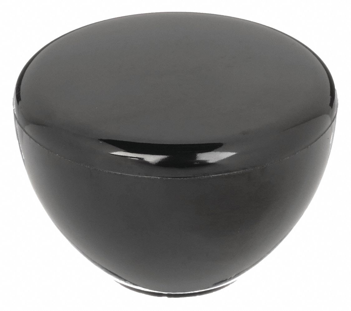 Hand Knob: Ball, Thermoset, 1/2"-13 Thread, 15 mm Thread Lg, 1.875 in Dia