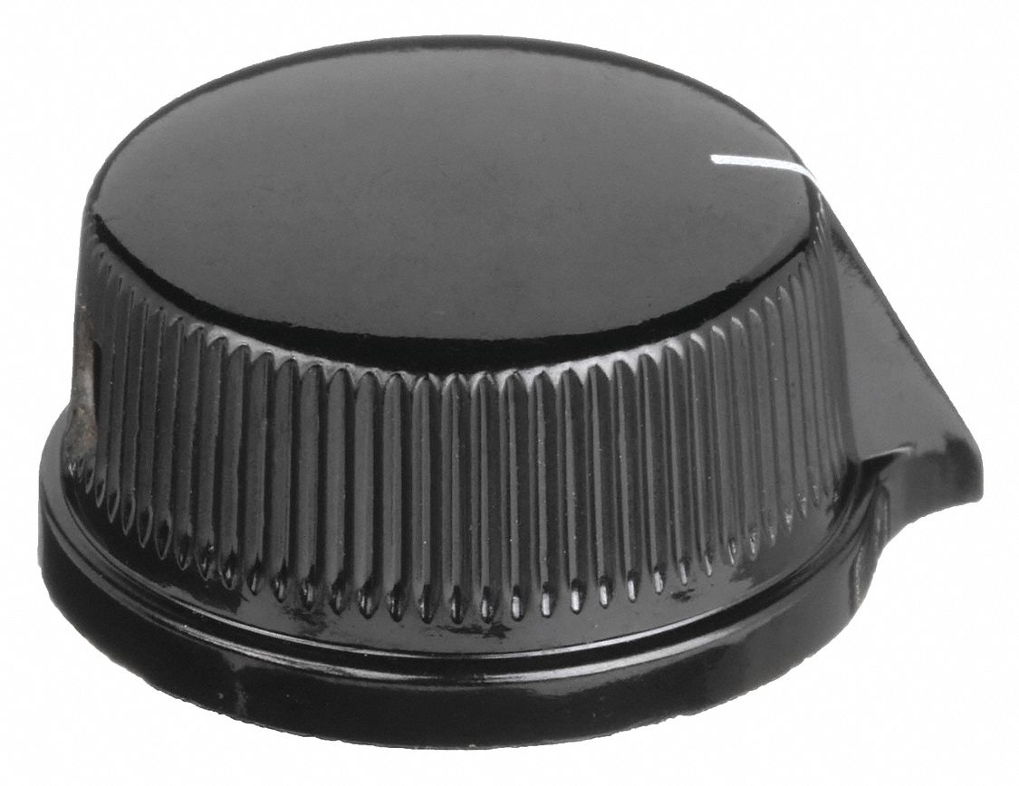 Hand Knob: Pointer, Thermoset, 1.13 in Dia, 0.5 in Ht