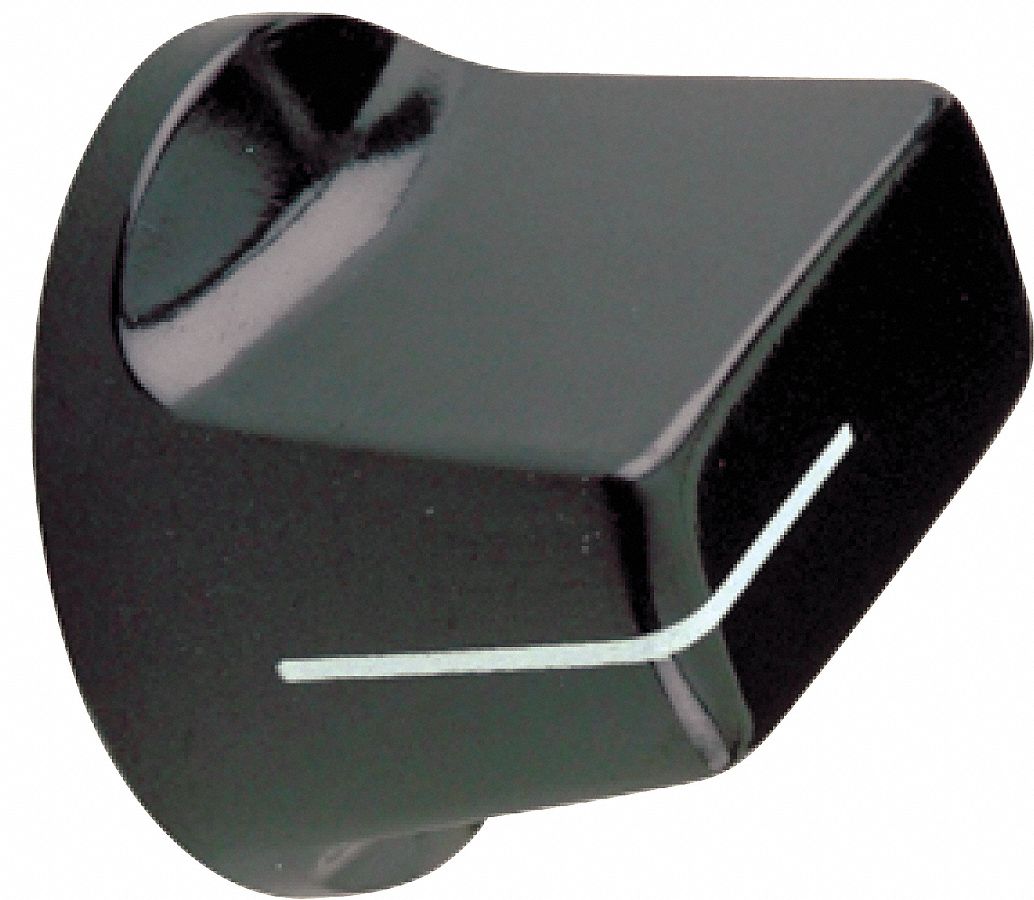 DAVIES Hand Knob Pointed, Thermoset, Unthreaded Molded Hole, 1/4 in