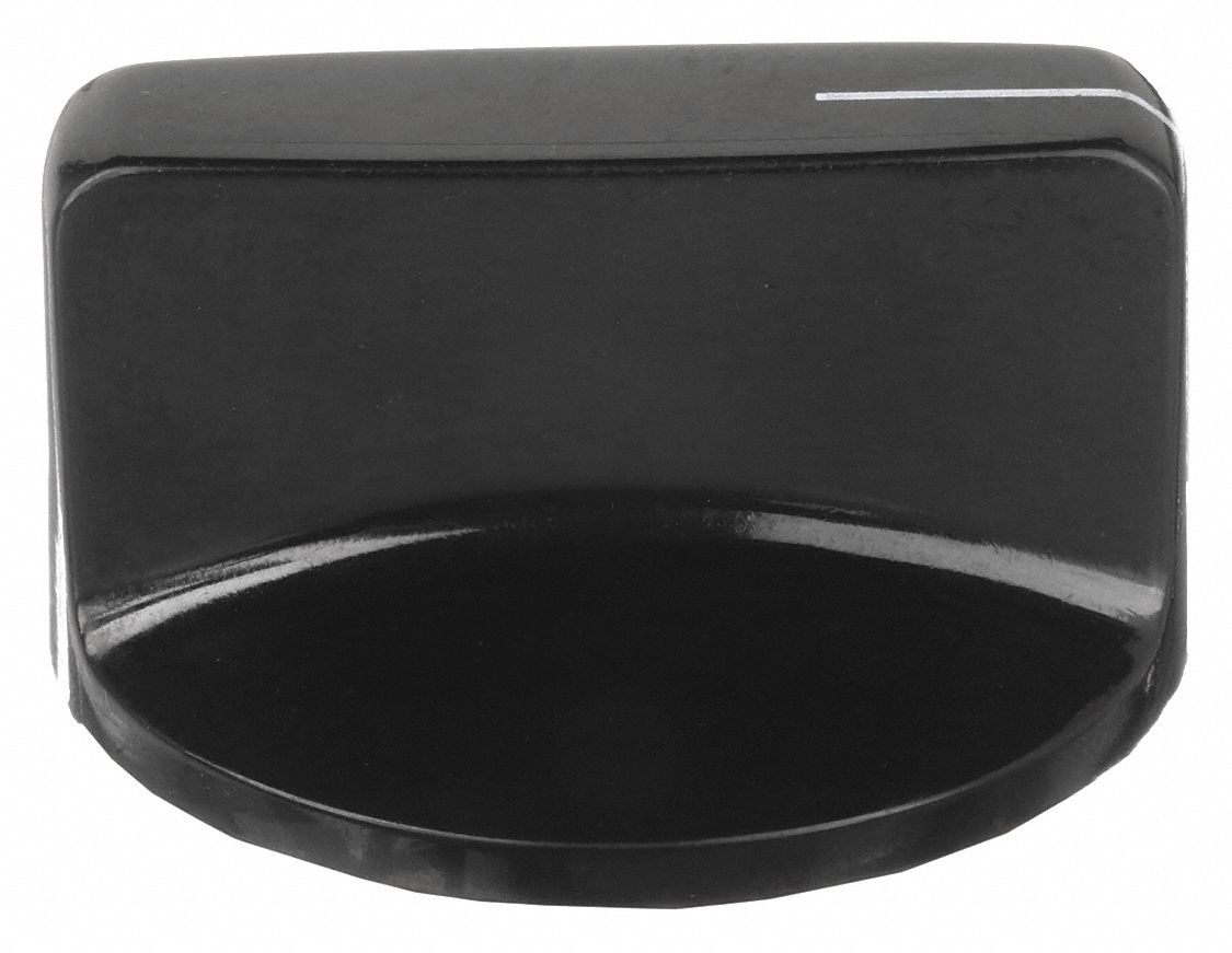 Hand Knob: Pointer, Thermoset, 1.5 in Dia, 0.75 in Ht