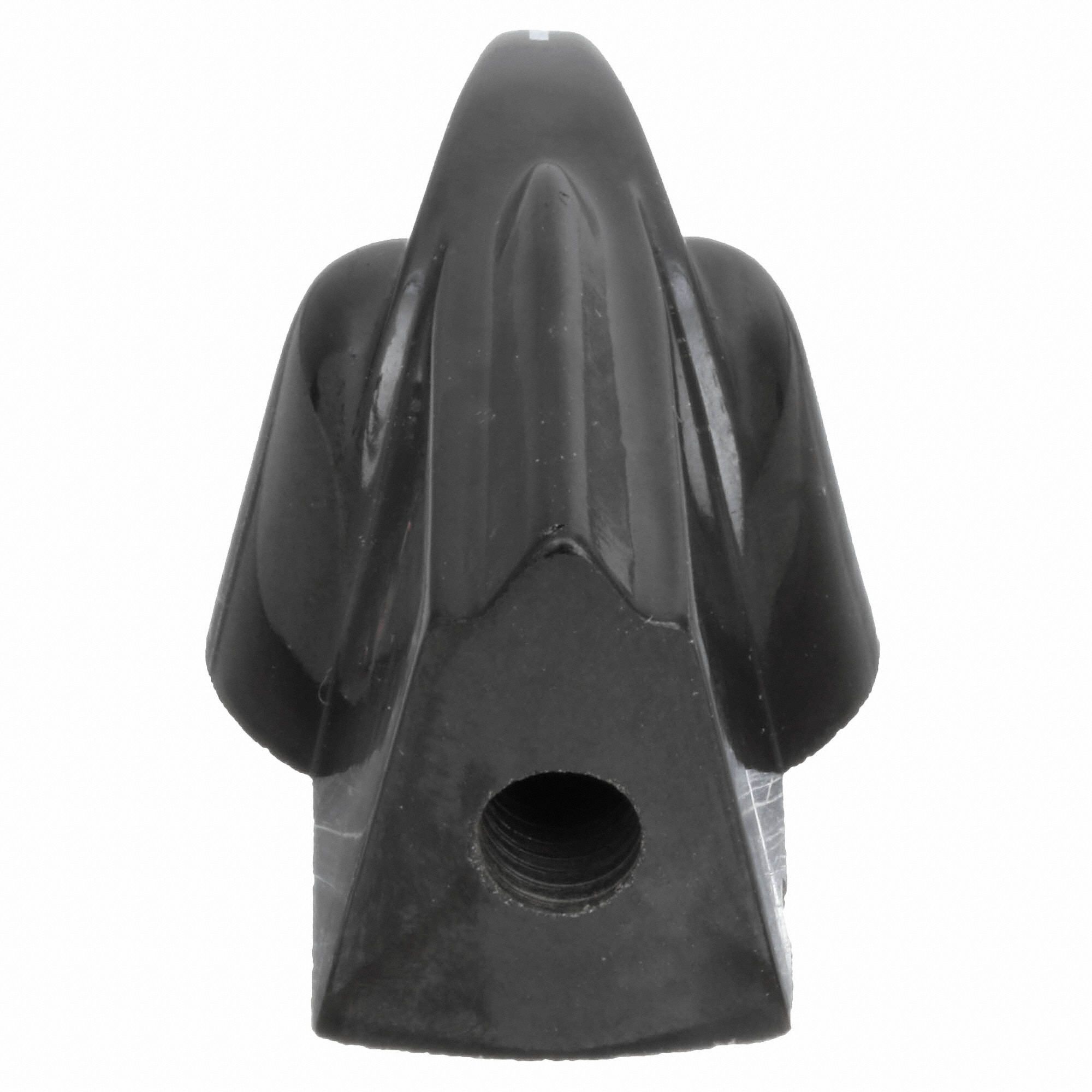 DAVIES Hand Knob Pointed, Thermoset, Unthreaded Molded Hole, 1/4 in
