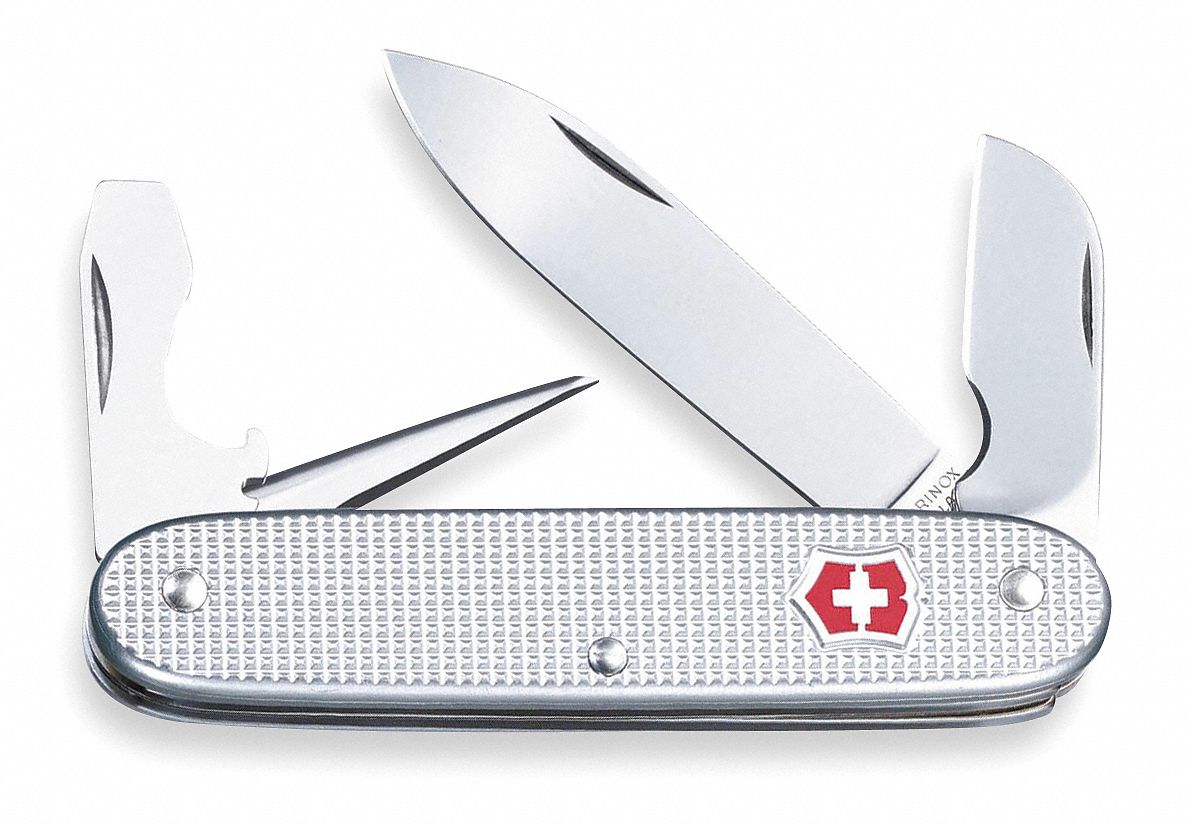 VICTORINOX SWISS ARMY, 4 Tools, 3 1/2 in Closed Lg, Folding Knife