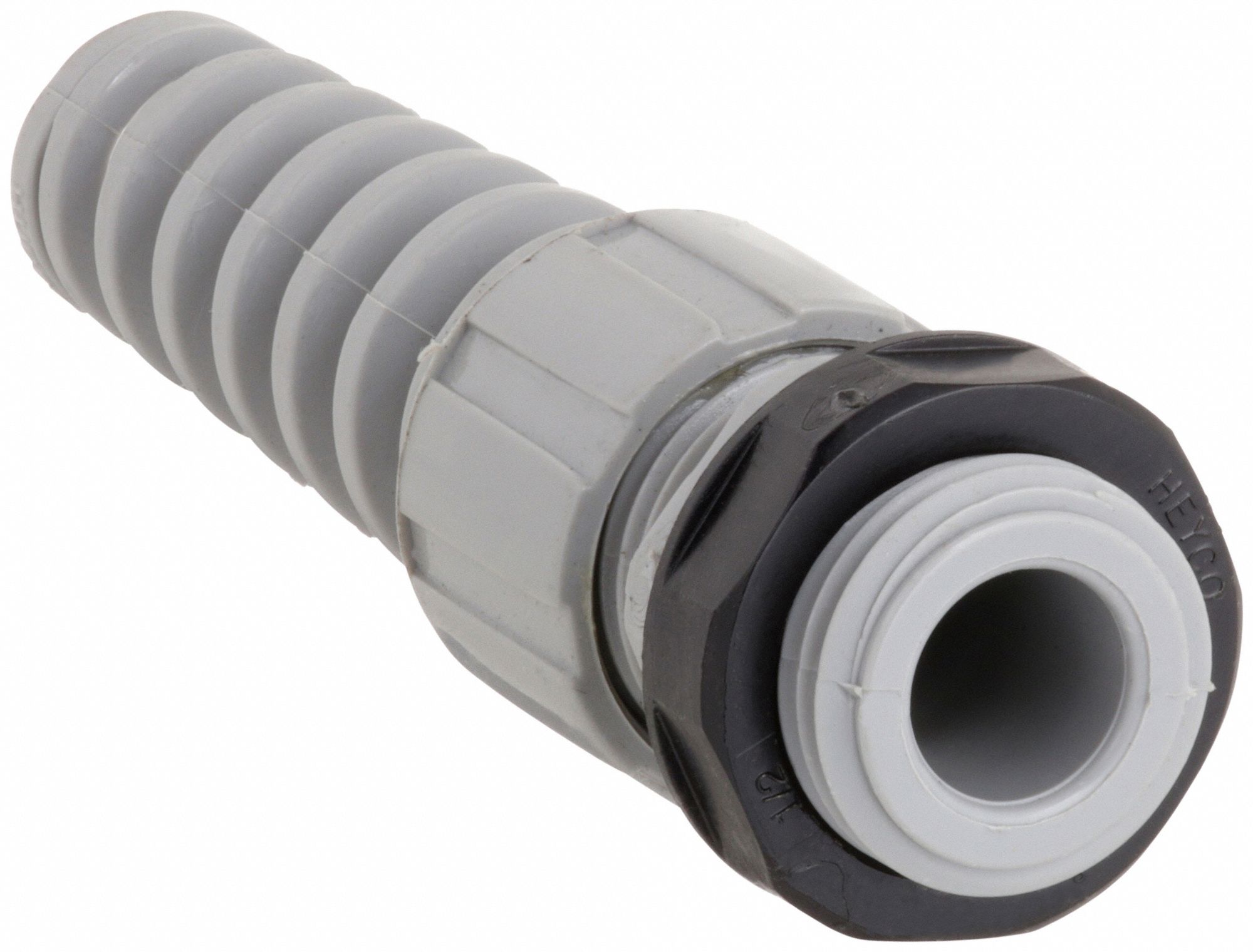 LIQUID TIGHT CORD CONNECTOR, STRAIN RELIEF, STRAIGHT, NYLON, ½ IN MNPT, 0.38 TO 0.44 IN