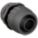 LIQUID-TIGHT CONDUIT FITTING, ½ IN TRADE SIZE, STRAIGH, INSULATED, BLACK