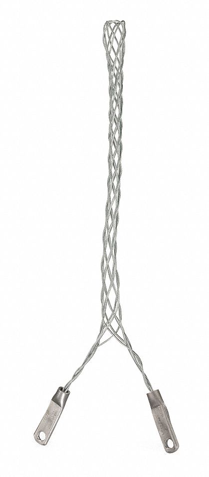 STRAIN RELIEF CORD GRIP, 0.32 TO 0.43 IN, 450 LB STRENGTH, 4 IN MESH, DOUBLE EYE