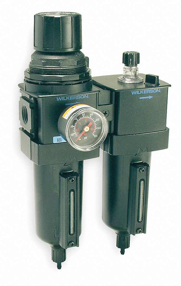 GROZ 3/8” NPT Intermediate Air FilterRegulator Combination