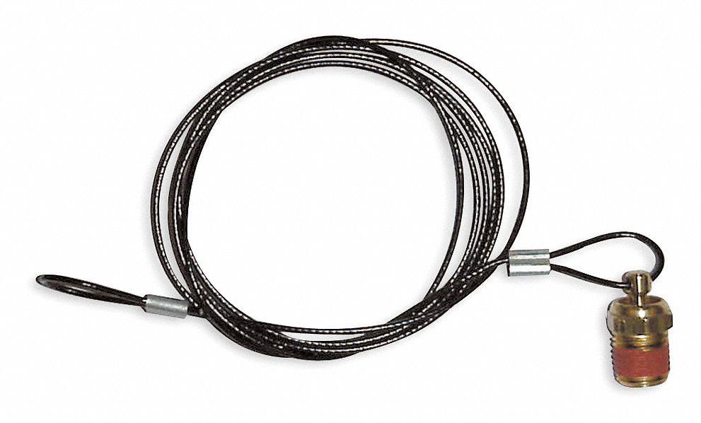 1/4INDRAIN COCK-W/CABLE