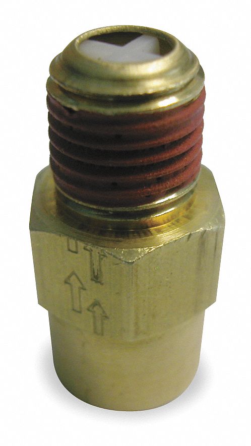 2 PACK P2525 IN LINE BRASS BALL CHECK VALVE 1/4" FPT X 1/4" MPT 