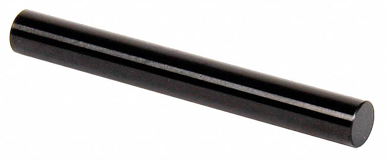 Class ZZ No-Go Pin Gauge: 0.2110 in Dia, 0.00020 in Tolerance, Steel, Black Oxide