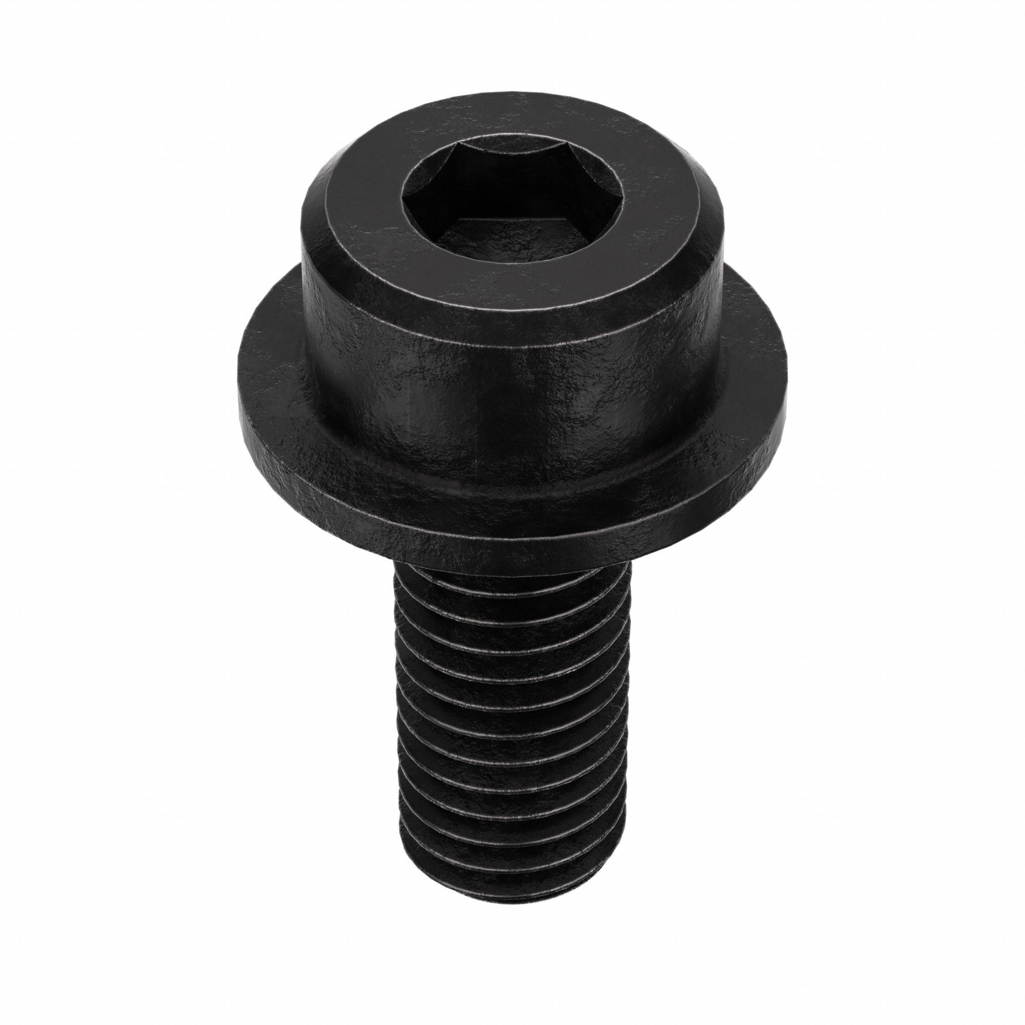 SOCKET HEAD CAP SCREW, M8-1.25 THREAD SIZE, 20MM L, FLANGED STANDARD, BLACK OXIDE, STEEL, 5 PK