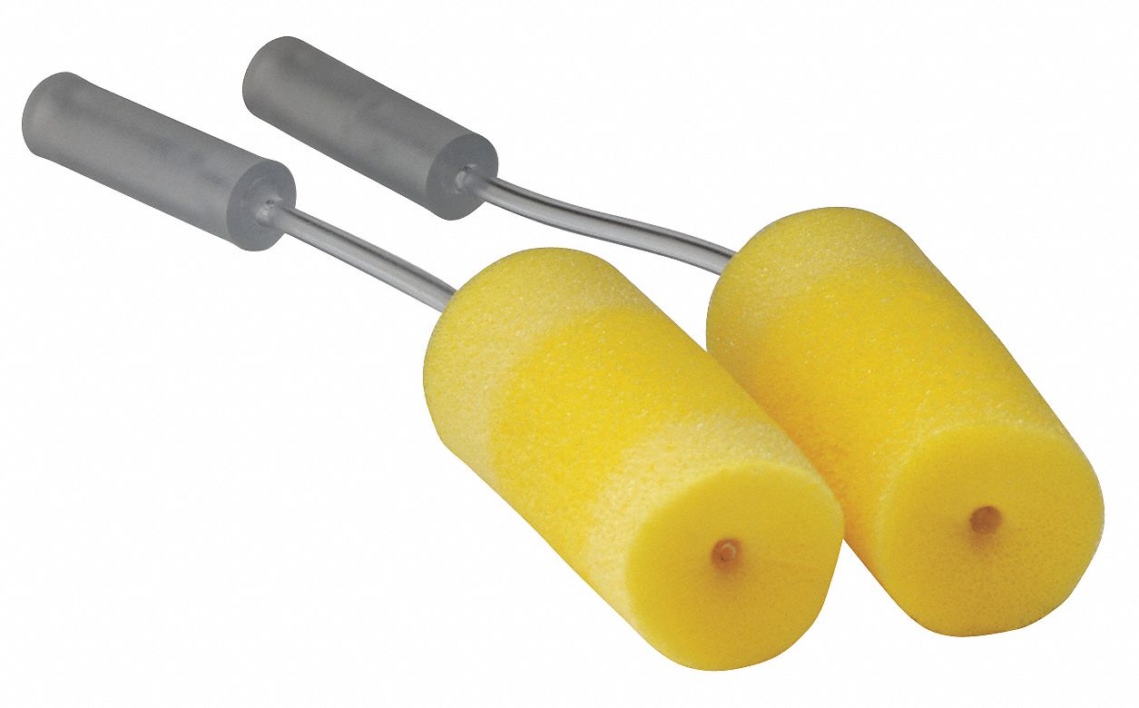 EAR Cylinder Probed Test Ear Plugs, 0 dB Noise Reduction Rating NRR