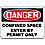 Danger Sign,10 x 14In,R and BK/WHT,ENG