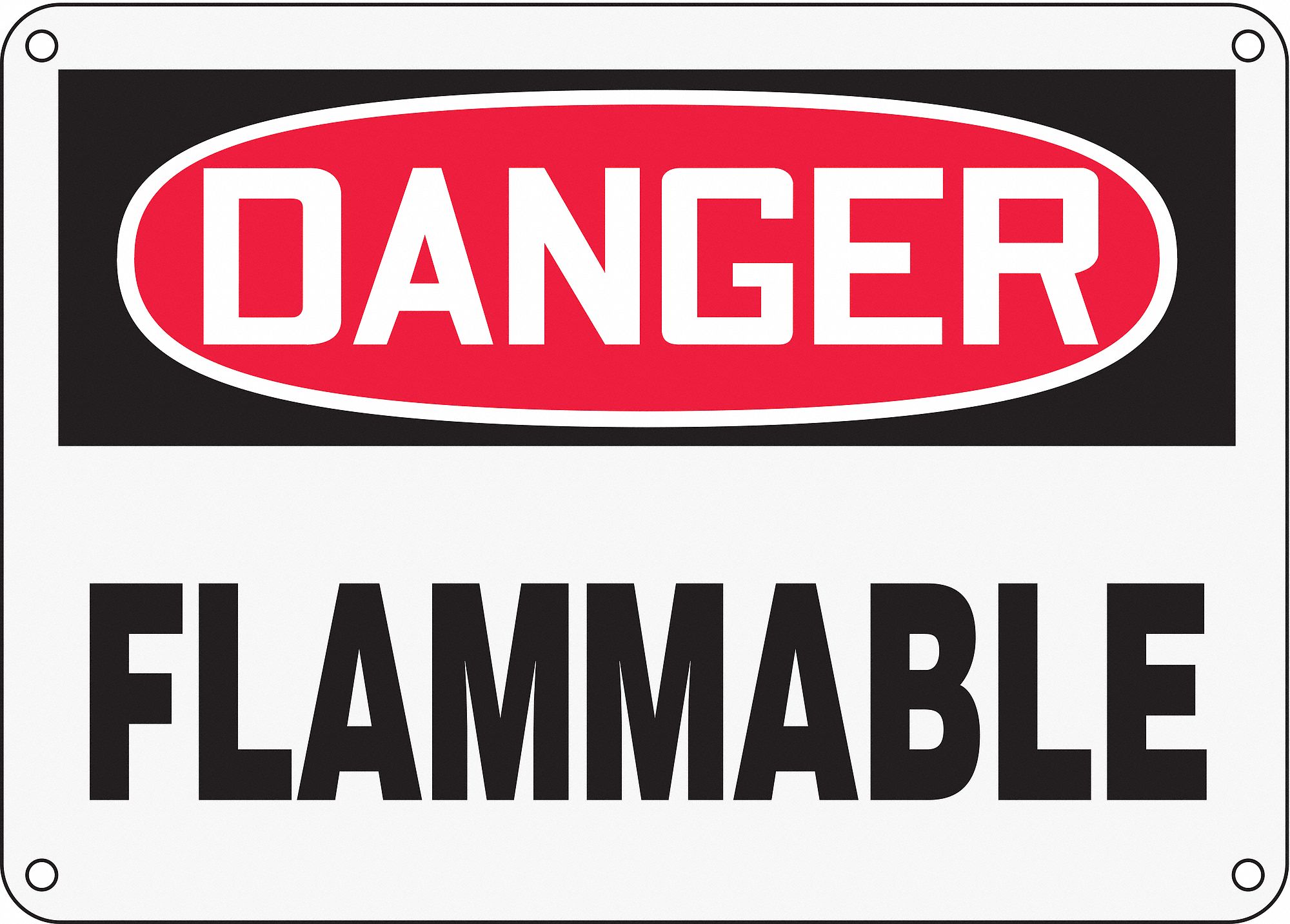 Danger Sign,10 x 14In,R and BK/WHT,FLMB