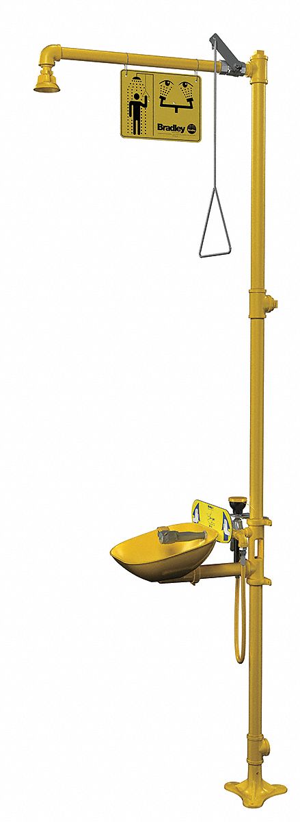 Drench Shower With Eyewash Yellow