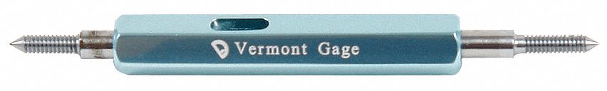 Threaded Plug Gauge Assembly: Go/No-Go (Plus/Minus), #1-64 Thread Size, 2B Thread Class