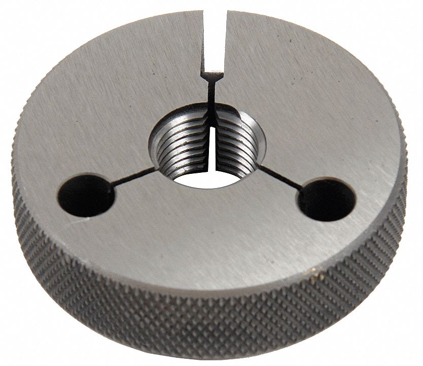 Threaded Ring Gauge: Go (Plus), M12 x 1.75 Thread Size, 11.1 mm Thread Lg, Metric