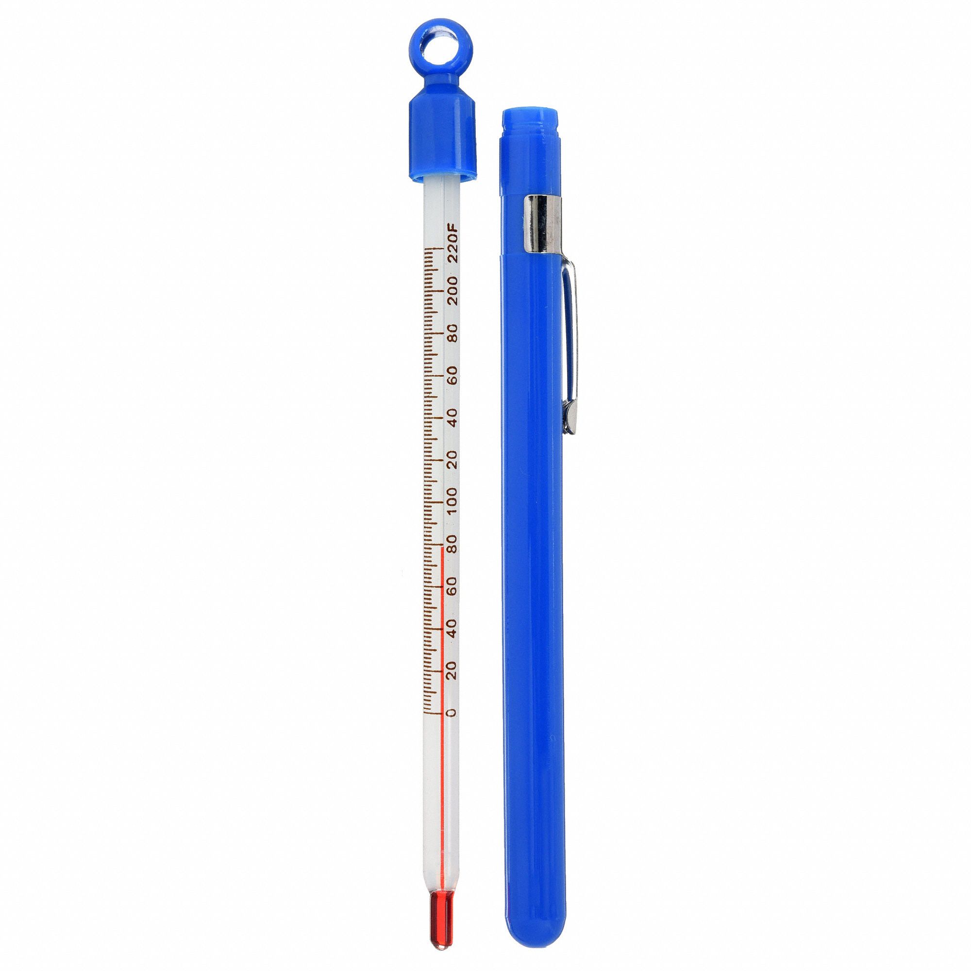 GRAINGER APPROVED Pocket Liquid In Glass Thermometer 0° to 220°F, 13