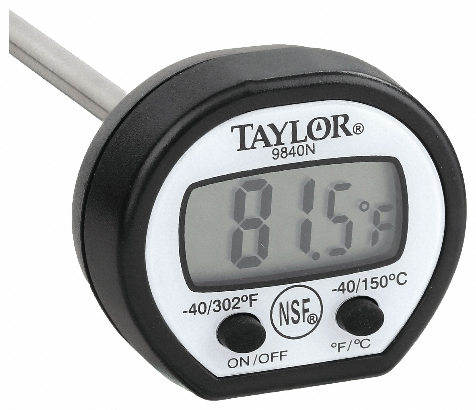 Digital Thermometer: -40°F to 302°F /-40°C to 150°C, ±2°F, 0.1°F /0.1°C, Celsius/Fahrenheit