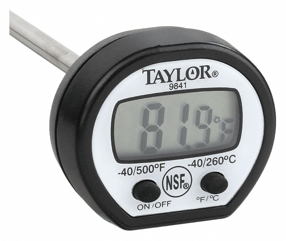 TAYLOR Item Digital Pocket Thermometer, Temp. Range (F) 40 to 500°F