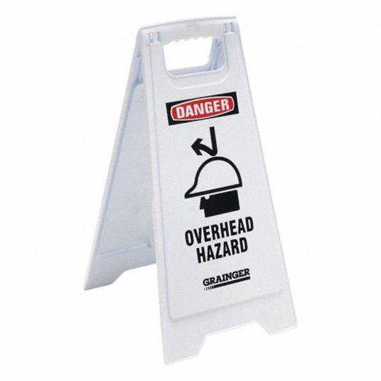 Polypropylene, 24 in x 11 29/36 in x 12 in Nominal Sign Size, Floor ...