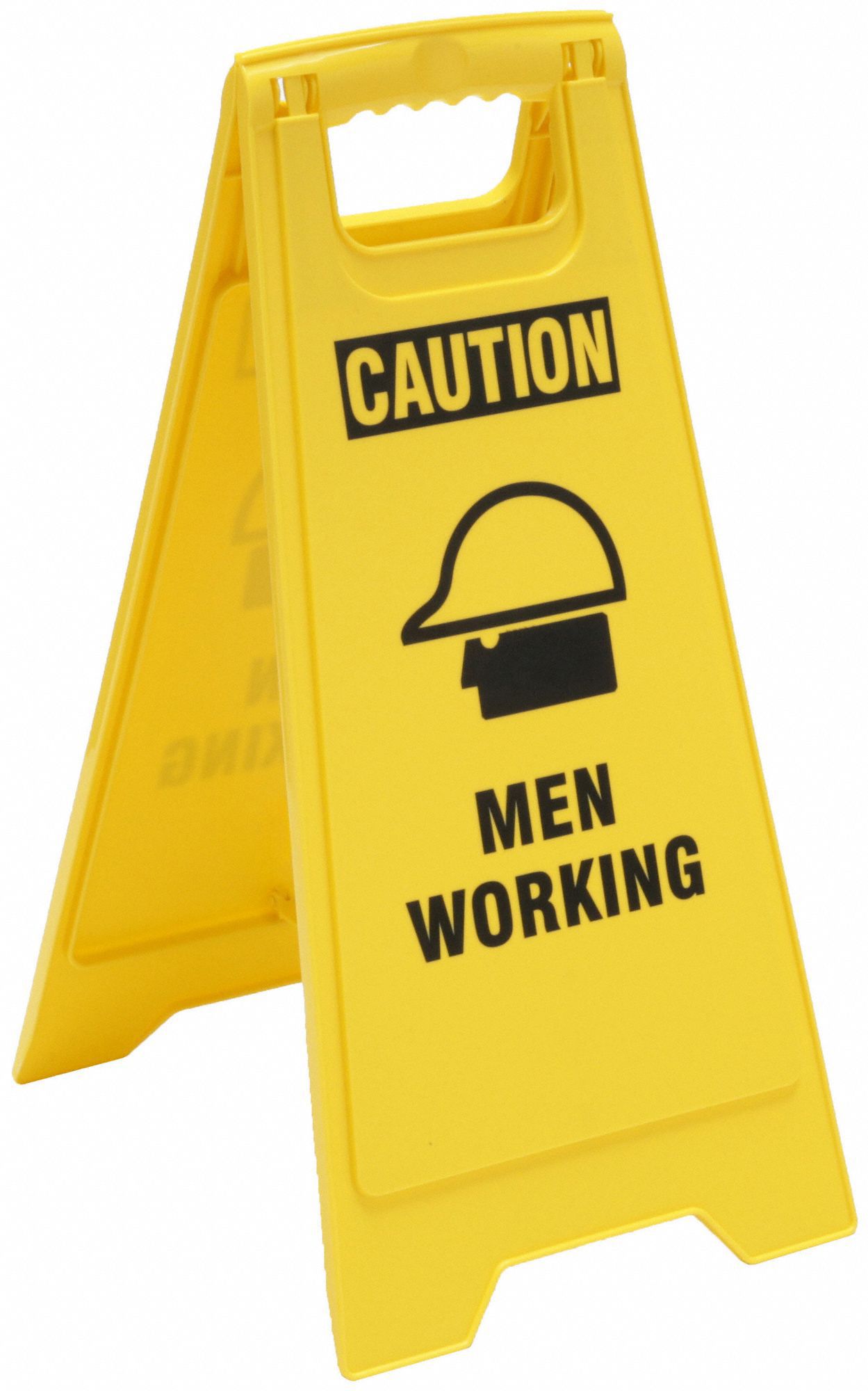 FLOOR SIGN,YELLOW,POLYPROPYLENE,24 IN H