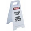 Danger: Confined Space Permit Required For Entry Folding Signs