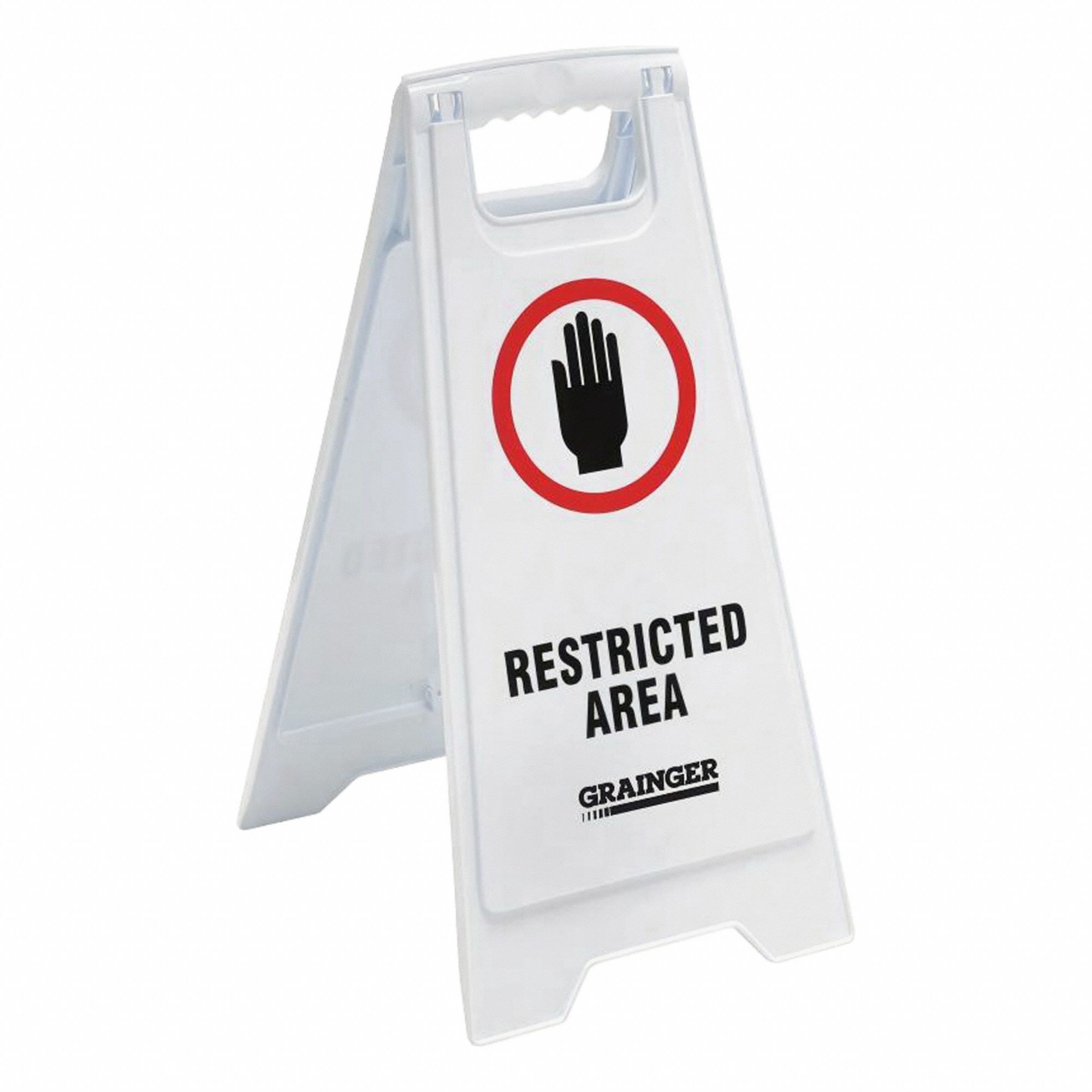 Polypropylene, 24 in x 11 29/36 in x 12 in Nominal Sign Size, Floor ...