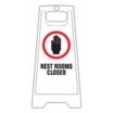 Restrooms Closed Folding Signs