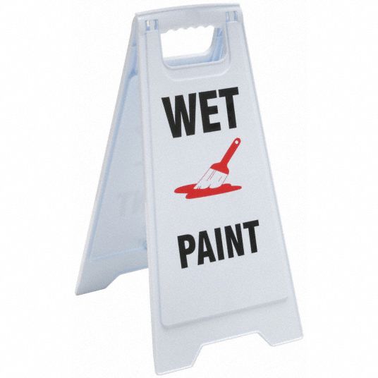 Polypropylene, 24 in x 11 29/36 in x 12 in Nominal Sign Size, Floor ...