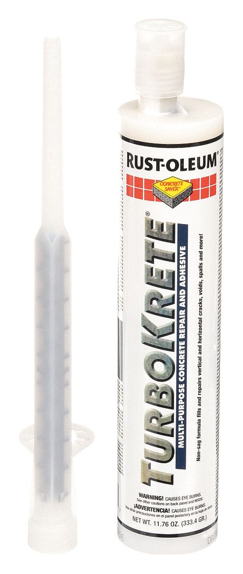 TURBOKRETE CRACK FILLER, CONCRETE REPAIR, GREY, EPOXY, 9 OZ, CARTRIDGE